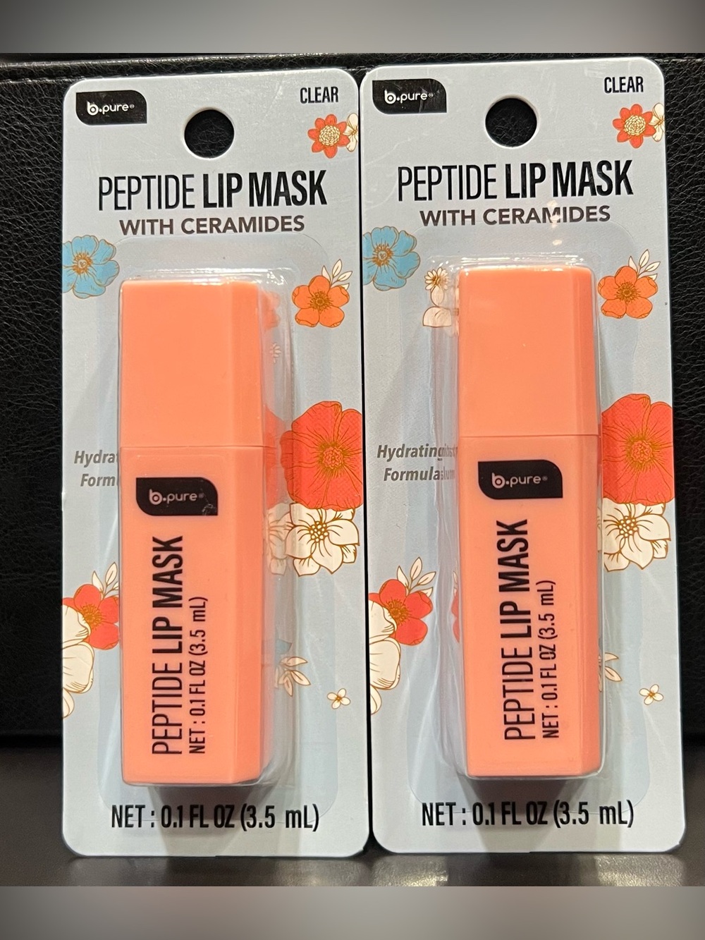 b.pure Peptide Lip Mask with Ceramides - Clear. Set of 2.